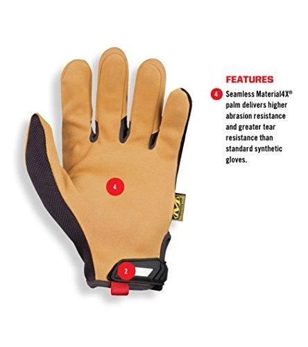 Mechanix Wear Pirštinės Mechanix The Original® 4X XL dydis. Velcro, dirbtinė oda 4X, TrekDry®