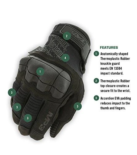 Mechanix M-Pact 3 pirštinė su techninių dalių žymėjimu
