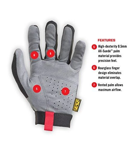 Mechanix Wear Pirštinės Mechanix Specialty Hi-Dexterity 0.5 S dydis. 0,5mm storio delnas. Velcro, dirbtinė oda, TrekDry®, Lycra