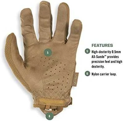 Mechanix Wear Pirštinės Mechanix Speclialty 0.5 Coyote XXL. 0,5mm storio delnas. Velcro, dirbtinė oda, TrekDry®, Lycra