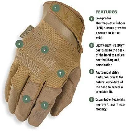 Mechanix Wear Pirštinės Mechanix Speclialty 0.5 Coyote XXL. 0,5mm storio delnas. Velcro, dirbtinė oda, TrekDry®, Lycra