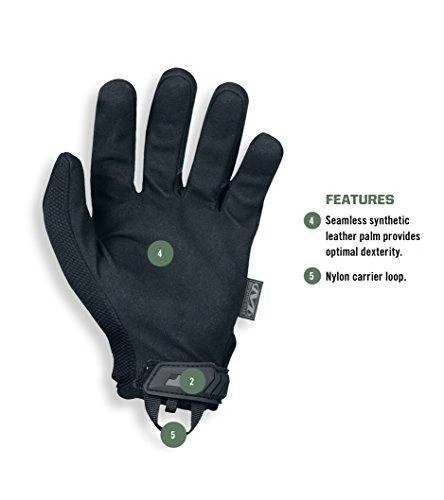 Mechanix Wear Pirštinės Mechanix The Original® Covert 55 juodos XL dydis. Velcro, dirbtinė oda, TrekDry®