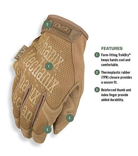 Mechanix The Original pirštinė su techninių savybių žymėjimu