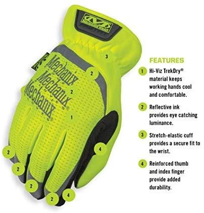 Mechanix Wear Pirštinės Mechanix Fast Fit Geltona Safety L / 10