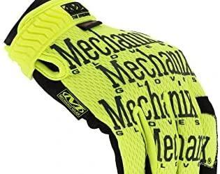 Mechanix Wear Pjūviams atsparios (5/D lygis delno srityje) apsauginės pirštinės Mechanix The Original® CR5 geltonos L dydis. Velcro, dirbtinė oda, TrekDry®, ryškios