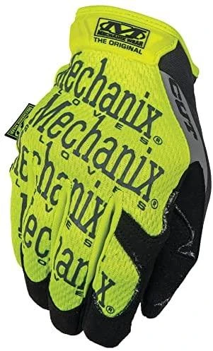 Mechanix Wear Pjūviams atsparios (5/D lygis delno srityje) apsauginės pirštinės Mechanix The Original® CR5 geltonos L dydis. Velcro, dirbtinė oda, TrekDry®, ryškios