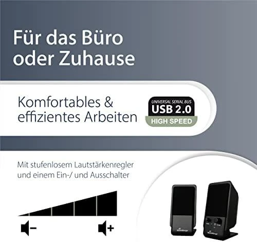 Kompiuterio kolonėlės „MediaRange Aktivbox“ kompaktiškas stalinis garsiakalbis (MROS352)