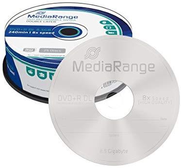 MediaRange DVD-R DL 8.5 GB 8x 25 vnt (MR469)