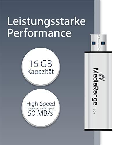 STICK 16GB USB 3.2 MEDIARANGE MR915 USB Type-A Micro-USB Dia - Juodas - Sidabrinė