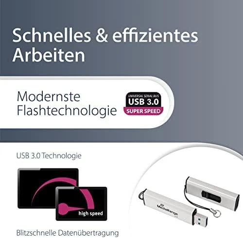 STICK 64GB MEDIARANGE MR917 3.2 Gen 1 Juodas/Sidabrinė