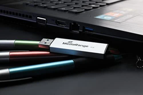 STICK 64GB MEDIARANGE MR917 3.2 Gen 1 Juodas/Sidabrinė