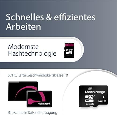 Atminties kortelė MediaRange SD MicroSD Card 64GB SD CL.10 inkl. Adapteris