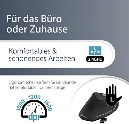 Pelė MediaRange Optinė pelė su USB jungtimi belaidė 6-BUTTON/LEFT Juodas MROS233 MEDIARANGE