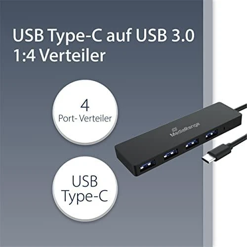 HUB USB MediaRange 4x USB-A 3.0 (MRCS508)