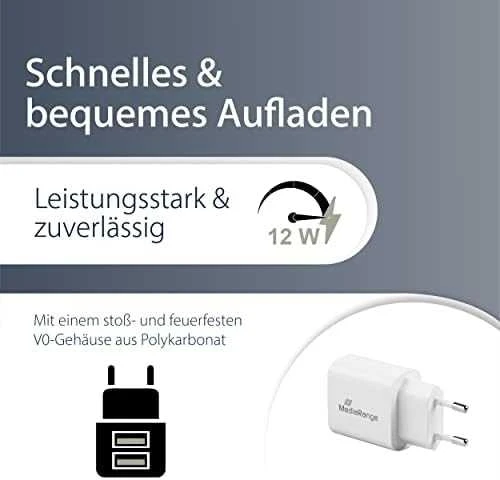 Įkroviklis MediaRange MRMA114 2x USB-A 12 W (MRMA114)