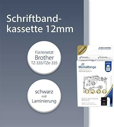 MediaRange MediaRange Tape ca. Brother TZ-335/TZe-335 12mm, 8m ws