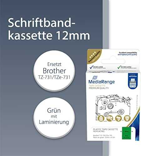 MediaRange MediaRange Schriftbandka. Brother TZ-531/TZe-531 12mm,8m sw