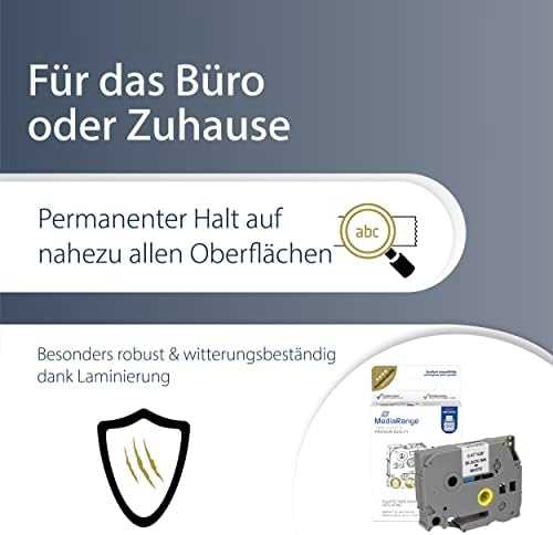 MediaRange MediaRange Schriftbandka. Brother TZ-241/Tze-241 18mm, 8m sw