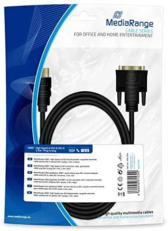 MediaRange HDMI į DVI-D kabelis, 2m pakuotė