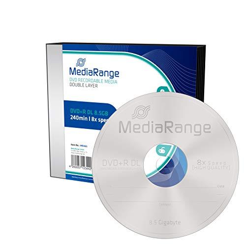 MediaRange DVD+R 8.5GB 5vnt Pack Double Layer 8x Slim