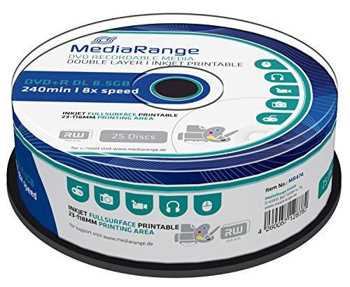 MediaRange DVD+R DL 8.5 GB 8x 25 vnt (MR474)