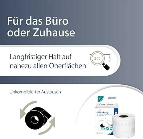 MediaRange Papieretiketten komp. Dymo 54x101mm 220 Stk.sw/ws