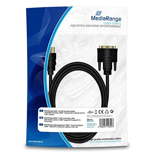 MediaRange HDMI - DVI-D 2m laidas pakuotėje