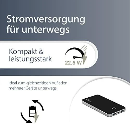 Powerbank MediaRange 10000mAh Juodai-sidabrinė