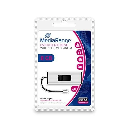 STICK 8GB MEDIARANGE MR914 3.2 Gen 1 Juodas/Sidabrinė