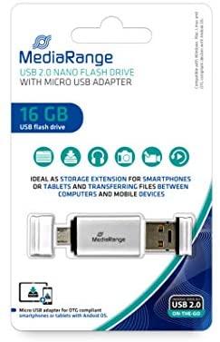 „MediaRange“ USB atmintinė 16 GB USB derinys su „Micro USB“.