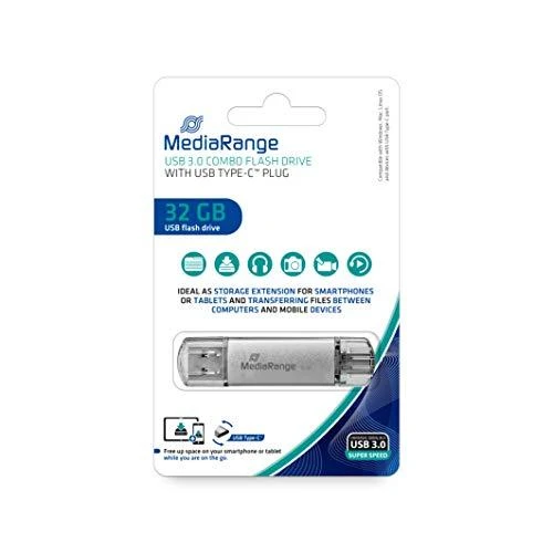 „STICK MediaRange“ USB atmintinė, 32 GB, USB 3.1 mišrainė su USB C tipo jungtimi