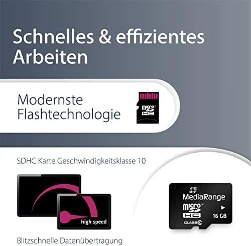 Atminties kortelė Atmintis micro SDHC 16GB C10 MR958 MEDIARANGE