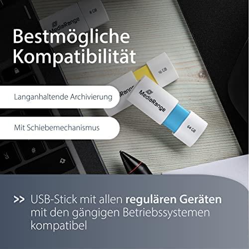 MediaRange Color Edition 32 GB, USB-Stick - baltas/žalias, USB-A 2.0