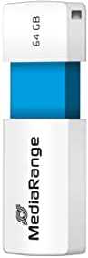 Pendrive MediaRange Color EDT. MR974 64GB Mėlyna, Baltas