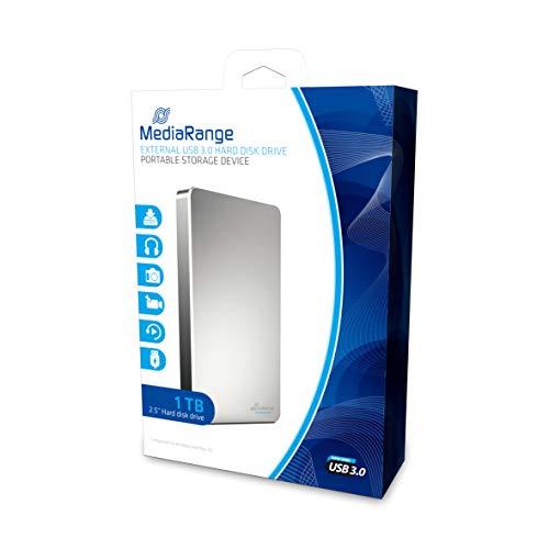 Kietasis diskas Sidabrinė MediaRange 1TB HDD išorinis diskas (MR996)