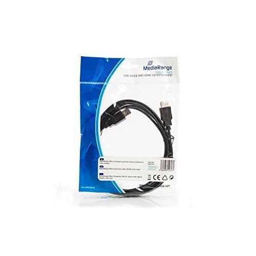 MediaRange USB kabelis USB-A – USB-A 3 m juodas (MRCS111)