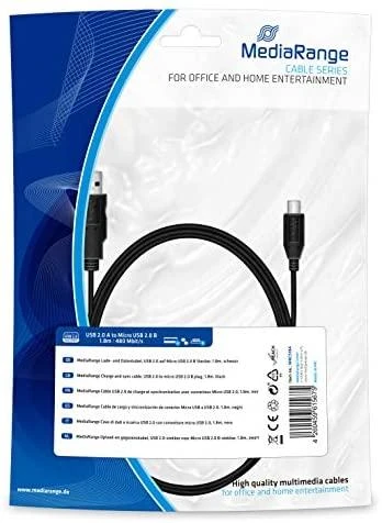 KABELAS USB2.0 Į MICRO-USB 1.8M/MRCS184 MEDIARANGE