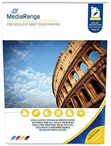 MediaRange A4 Spausdintuvo fotopopierius (MRINK107)