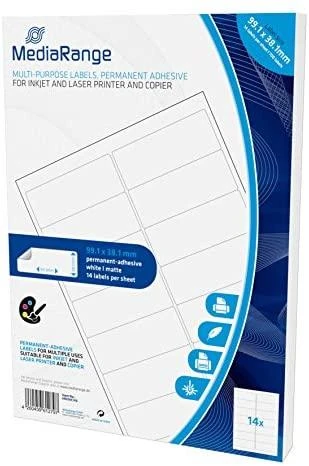 MediaRange Etykiety balta 99,1x38,1mm 700 vnt (MRINK146)