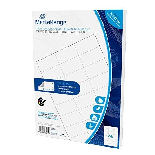 MediaRange Etykiety balta 70x37mm 1200 vnt (MRINK149)