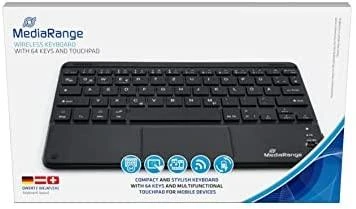 MediaRange Belaidė klaviatūra 64 Tasten Touchpad DE juodas