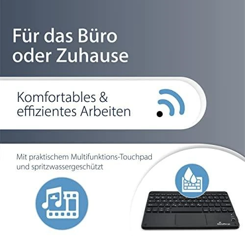 MediaRange Belaidė klaviatūra 64 Tasten Touchpad DE juodas