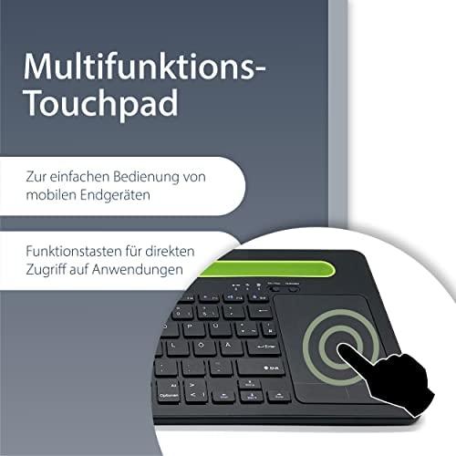 MediaRange Belaidė klaviatūra 78 Tasten Touchpad DE juodas