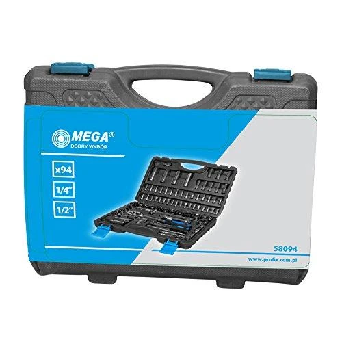 Mega Rinkinys 94 galvučių ir antgalių rinkinys 1/2'', 1/4'', 4-32 mm