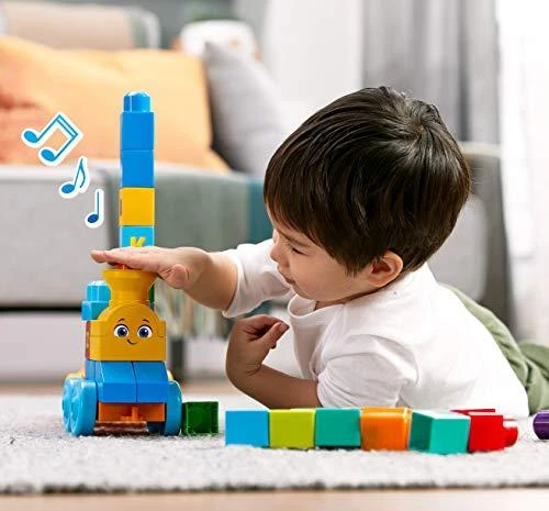 Rinkinys MEGA BLOKS ,,Grojantis traukinys" (50 det.)