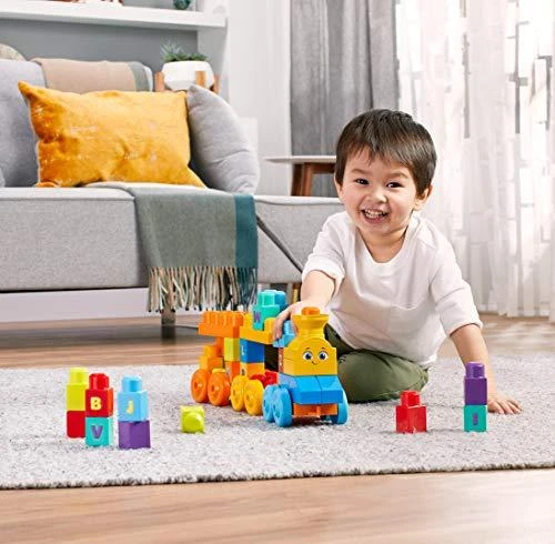 Rinkinys MEGA BLOKS ,,Grojantis traukinys" (50 det.)