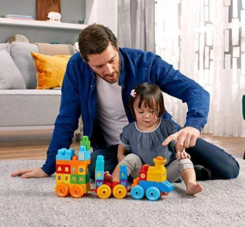 Rinkinys MEGA BLOKS ,,Grojantis traukinys" (50 det.)