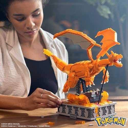 Mattel Mega Pokemon Mechaninis Charizard su judesys