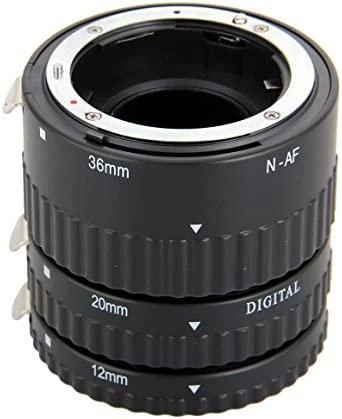 Objektyvas „MeiKe“ prailginimo žiedai, skirti „Nikon“ su AF ir ekspozicijos perkėlimu ECONO