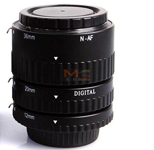 Objektyvas „MeiKe“ prailginimo žiedai, skirti „Nikon“ su AF ir ekspozicijos perkėlimu ECONO
